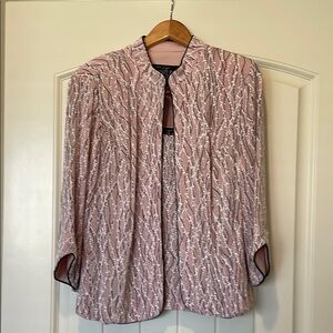 NWT Elegant Pink Patterned 2-piece Jacket & Tank Set